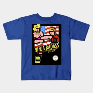 Ninja Badass retro 8 bit Kids T-Shirt